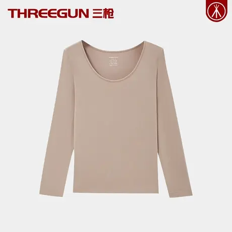 三枪圆领打底女上衣青年修身秋衣薄款保暖内穿轻柔打底衫女士秋冬图片