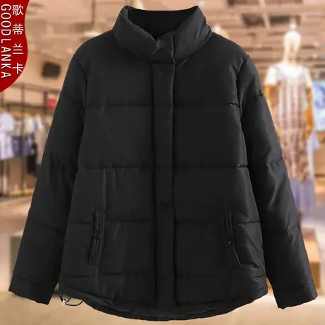 棉服女2022年新款妈妈冬季洋气时尚棉袄加肥加大码女加厚立领棉衣商品大图