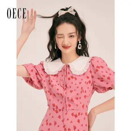 Oece甜美碎花连衣裙2024春夏新款女装设计感小众法式裙子少女裙图片