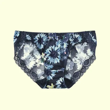 爱美菲露花边内裤女蕾丝边舒适低腰日系性感三角裤aimerfee171220图片
