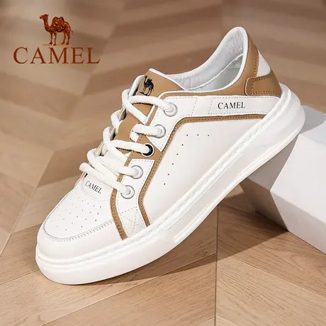 Camel/骆驼男鞋2025秋季新款真皮板鞋百搭复古休闲鞋经典小白鞋商品大图