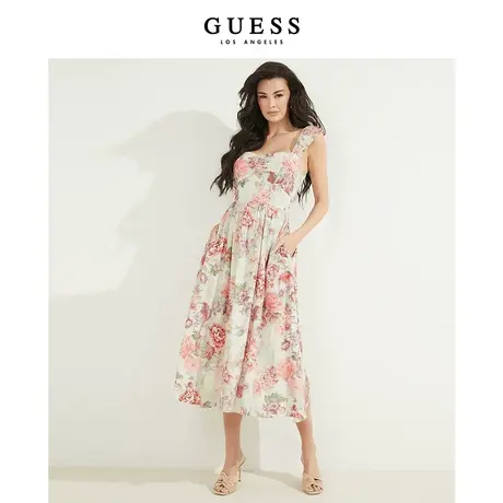 GUESS 法式碎花连衣裙女-W2GK57WEKC0图片