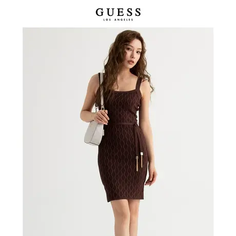 【欧阳娜娜明星同款】GUESS 23新秋女吊带针织连衣裙-W3BK06Z2XY0图片