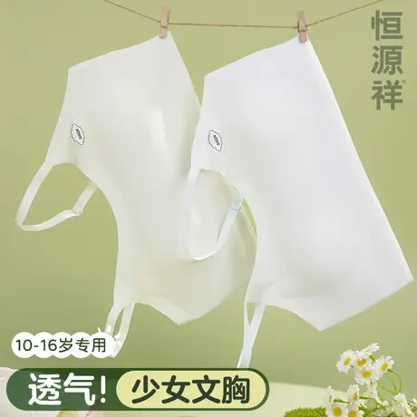 恒源祥女童内衣发育期小学生透气运动防震背心薄款青春期少女文胸图片