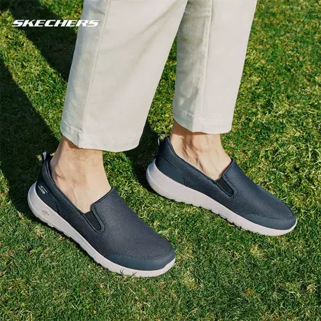 Skechers斯凯奇夏季男鞋一脚蹬健步鞋百搭舒适休闲鞋缓震懒人鞋图片