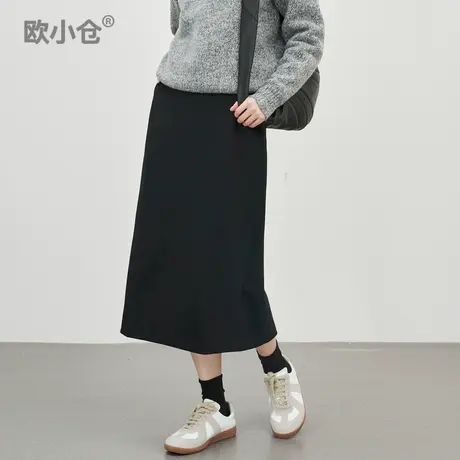 【直播间专享】糯米裙 长裙女秋冬 中长款一步裙 后开叉直筒裙图片