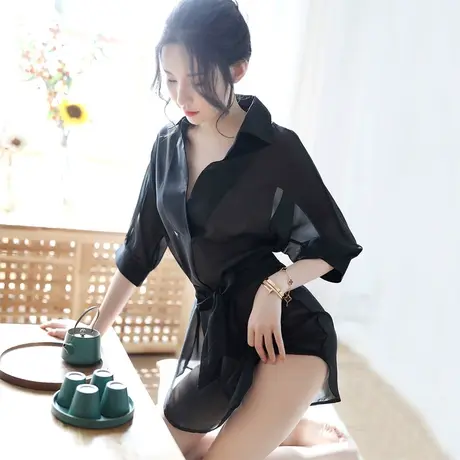性感睡衣女纯欲风女款睡裙雪纺男友风情侣诱惑家居服高级感可外穿图片