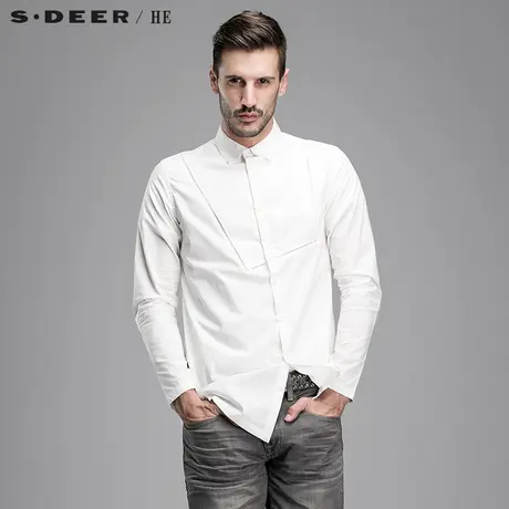 sdeerhe圣迪奥极简几何时尚设计纯棉衬衫H15170575图片