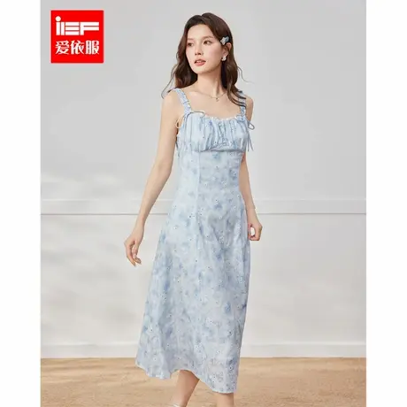 IEF/爱依服2025夏季新款法式浪漫淑女气质度假风设计感吊带长裙图片