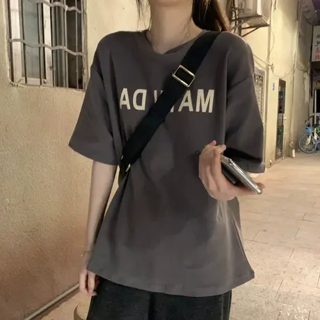 2023年春夏季新款连衣裙子大码女装微胖mm显瘦遮肚子宽松短袖t恤图片