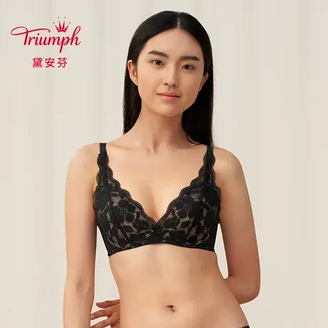 直播专享黛安芬风格蓓蕾性感蕾丝内衣女小胸聚拢显大文胸16-8791图片