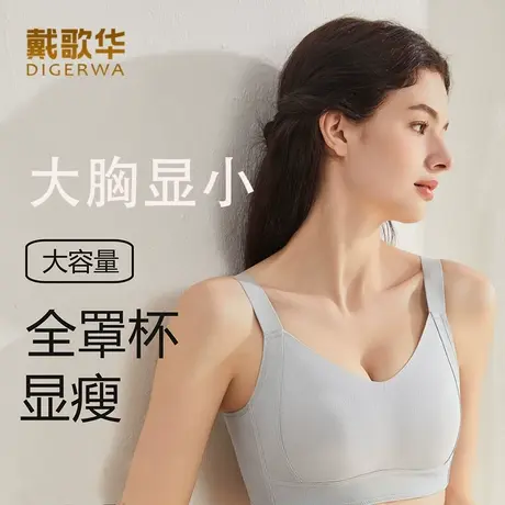 戴歌华大胸显小内衣女薄款大码收副乳防下垂聚拢透气兔耳朵文胸罩图片