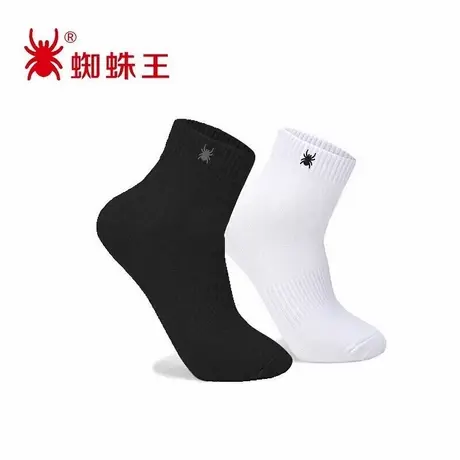 蜘蛛王袜子男士中筒袜长袜秋冬毛巾底男运动袜白色长筒袜图片
