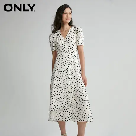 【ONLY奥莱】ONLY奥莱夏季时尚印花V领显瘦A字长款连衣裙女图片