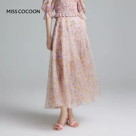 COCOON可可尼商场同款裙子2024夏季新款显瘦法式小众甜美半身裙女图片
