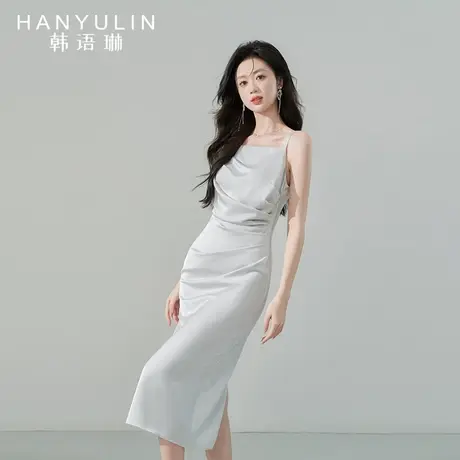 韩语琳漂亮气质吊带连衣裙女夏季2023新款法式修身显瘦吊带裙裙子图片