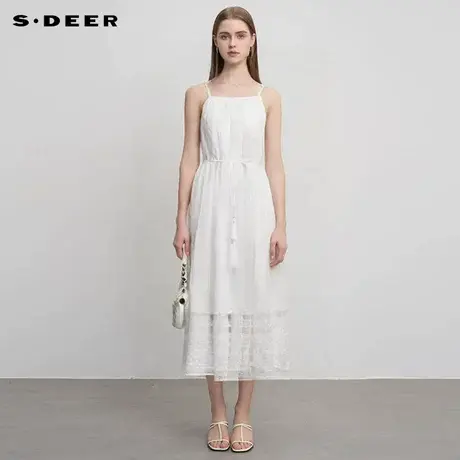 【直播间专属】sdeer圣迪奥25年新品度假风流苏连衣裙S252Z1256图片