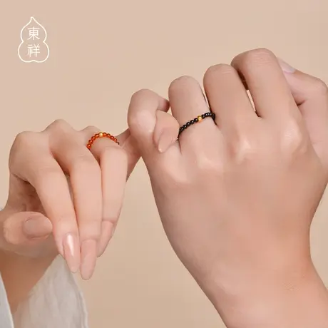 东祥转运珠黄金女珍珠玛瑙串珠子可定制手链金珠足金工艺戒指金饰图片