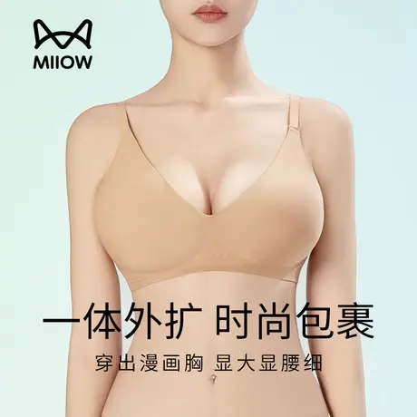 猫人外扩型胸内衣女小胸聚拢显大显腰细无痕性感漫画胸无钢圈文胸商品大图