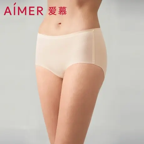 爱慕海藻睡眠内衣内裤女净痕底围中腰平角内裤AM239651商品大图