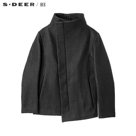 sdeerhe圣迪奥时尚简约立领斜襟解构设计男式外套H15472390图片