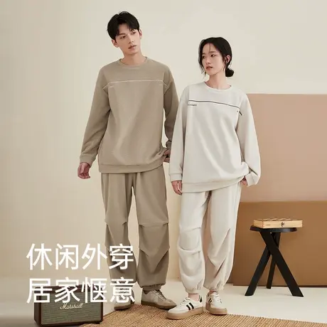 顶瓜瓜情侣长袖睡衣山系摇粒绒加绒可外穿家居服图片