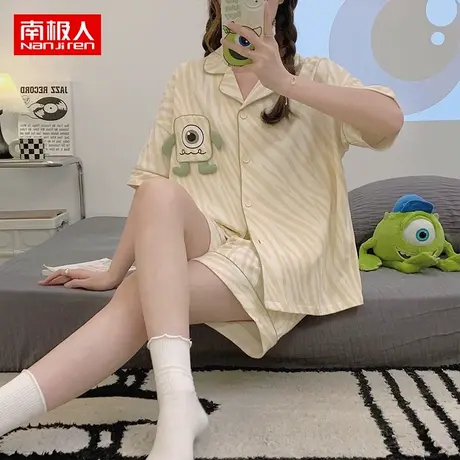 南极人睡衣女夏季纯棉短袖短裤2023年新款网红风家居服套装春夏天图片