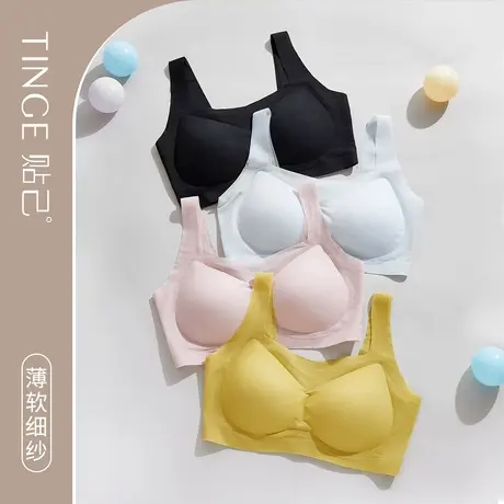 TINGE隐形美背文胸超薄无痕内衣女夏季小胸聚拢无钢圈防下垂抹胸图片