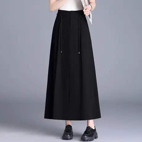百搭休闲西装半身长裙女2025春秋新款高腰显瘦遮胯大码通勤a字裙图片