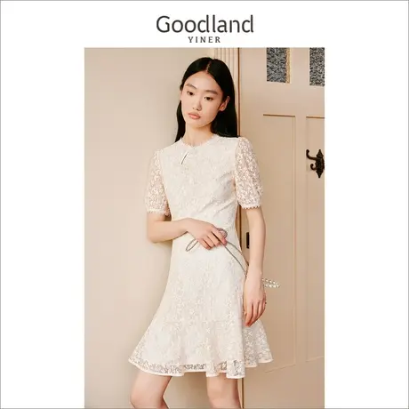 【爆款升级】Goodland美地女装2023夏季中式复古旗袍式连衣裙图片