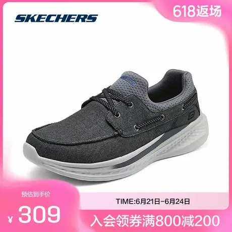 斯凯奇官方outlets2025男士商务休闲鞋一脚蹬健步鞋舒适大底网布图片