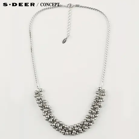 【新品】sdeer圣迪奥专柜正品设计感精致圆珠造型项链S16184377商品大图