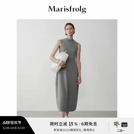 【云绒针织】Marisfrolg玛丝菲尔冬无袖长裙针织连衣裙图片