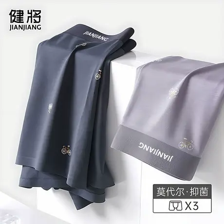 健将内裤男款莫代尔男生四角裤无痕透气平角裤抗菌裤头春夏新款图片