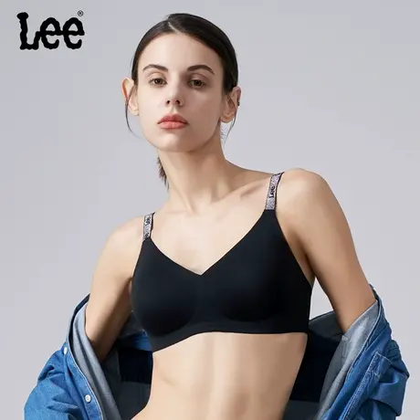 Lee李牌无痕内衣女2025新款软支撑小胸聚拢果冻胶条撞色肩带文胸图片