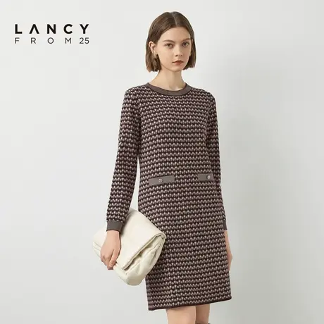 [朗姿奥莱]LANCY/朗姿冬季新款连衣裙图片