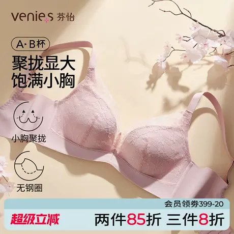 芬怡秋冬新款专柜同款小胸聚拢内衣女上薄下厚性感蕾丝无钢圈文胸图片