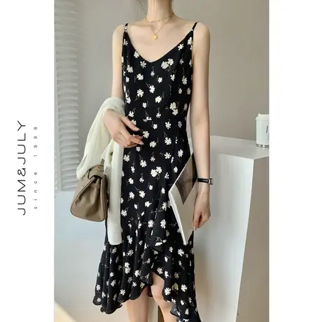 【5折清仓仅119.5元】小雏菊吊带连衣裙女碎花裙显瘦仙女裙夏Q791图片