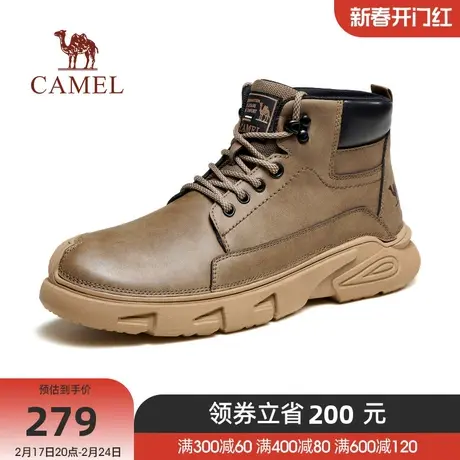 骆驼秋冬新款城市户外舒软防滑耐磨防撞厚底舒适高帮马丁靴男商品大图