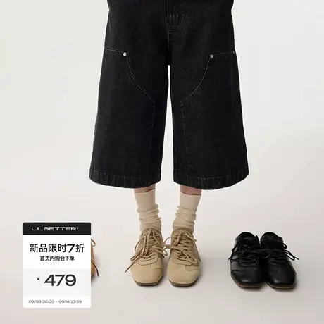 Lilbetter复古休闲方头德训鞋2025秋男女同款经典牛皮内增高板鞋图片
