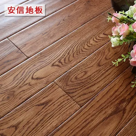 安信橡木纯实木复古地板宽板全实木原木天然环保家用图片