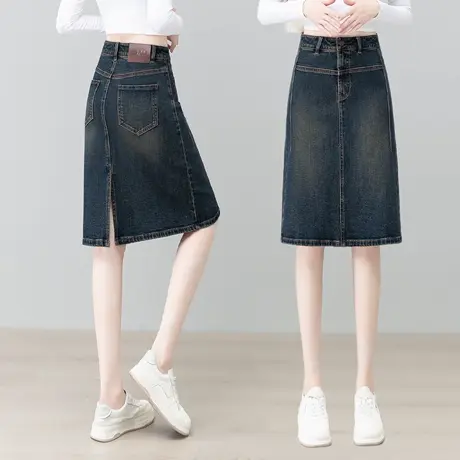 高腰显瘦牛仔裙女2025春秋新款宽松舒适半身裙时尚百搭一步包臀裙图片