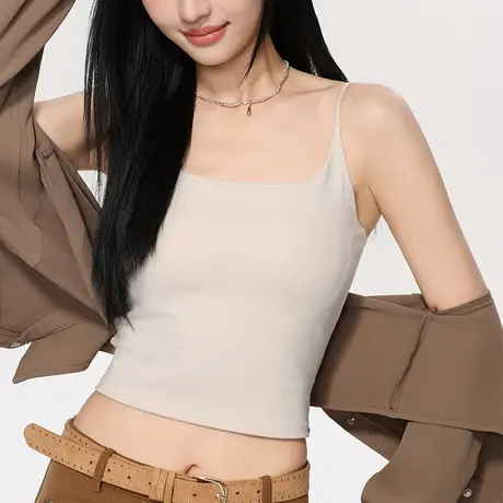 美背带胸垫吊带背心性感辣妹上衣女士外穿抹胸内衣打底衣内搭夏季图片