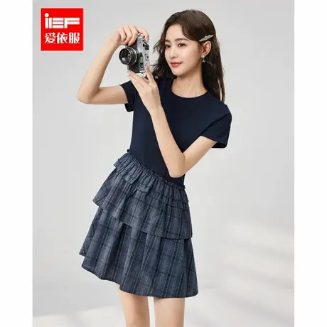IEF/爱依服2025夏季新款美式甜酷个性辣妹设计感通勤百搭连衣裙图片