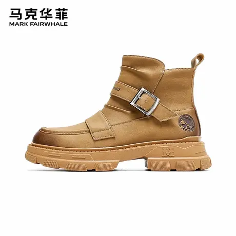 马克华菲马丁靴男冬季2025新款真皮透气户外沙漠工装靴男款短靴子图片
