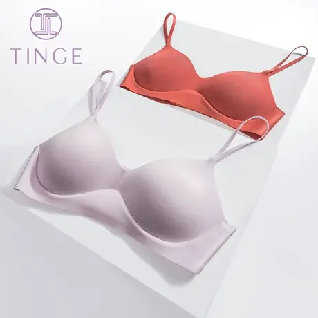 TINGE莫代尔无钢圈文胸春秋薄款运动美背内衣女小胸聚拢无痕胸罩商品大图