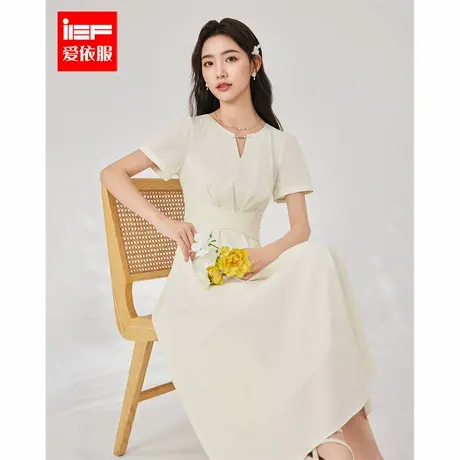IEF/爱依服连衣裙2025夏季新款法式成熟优雅气质通勤显瘦连衣长裙图片