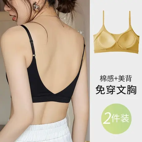 内衣女小胸聚拢无钢圈抹胸夏季大胸显小美背背心式文胸一体裹胸罩图片