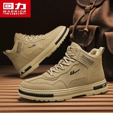 回力马丁靴男鞋秋季高帮英伦风复古休闲皮靴户外沙漠工装大黄靴子图片