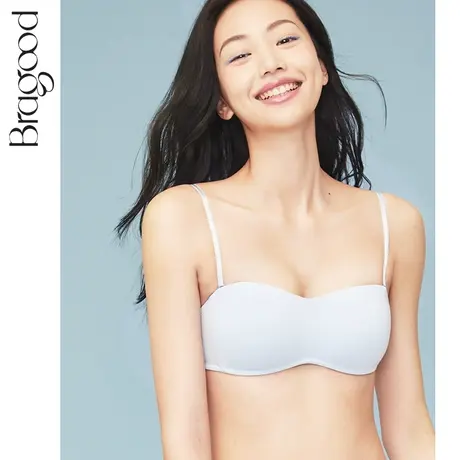 抹胸无肩带内衣女无钢圈可拆卸防滑小胸聚拢莫代尔春夏薄款无痕图片